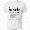 Mens Funcle Shirt Funny Uncle Definition T-Shirt Uncle Gift T Shirt Graphic Shirts Casual Short Sleeved Black Tee Shirts Tops