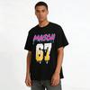Ice Cream Themed Mason 67 Print Trendy Casual Short Sleeve Pure Cotton T-shirt