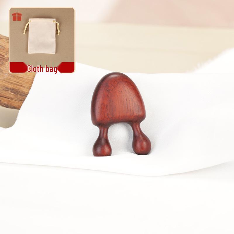 Dual-Pronged Wooden Nose Massager and Acupoint Gua Sha Comb