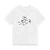 Style Black Cute Cartoon Cat Korean Text Print Short Sleeve TShirt Unisex Oversized Comfortable Couples Streetwear Clothing