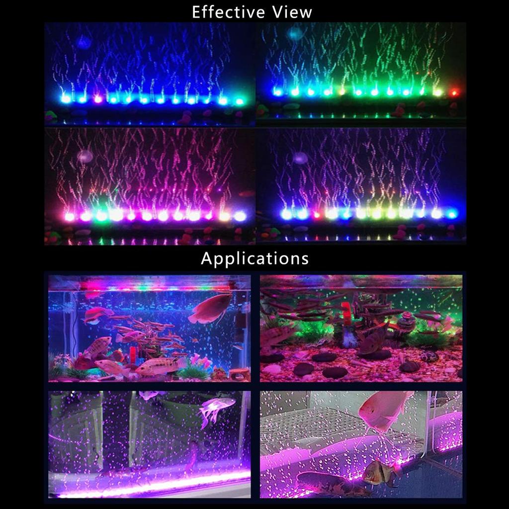 Lampe LED à bulles d'air Lampe d'aquarium Submersible sous-marine Lumière pour aquarium à changement de couleur Faisant de l'oxygène pour aquarium