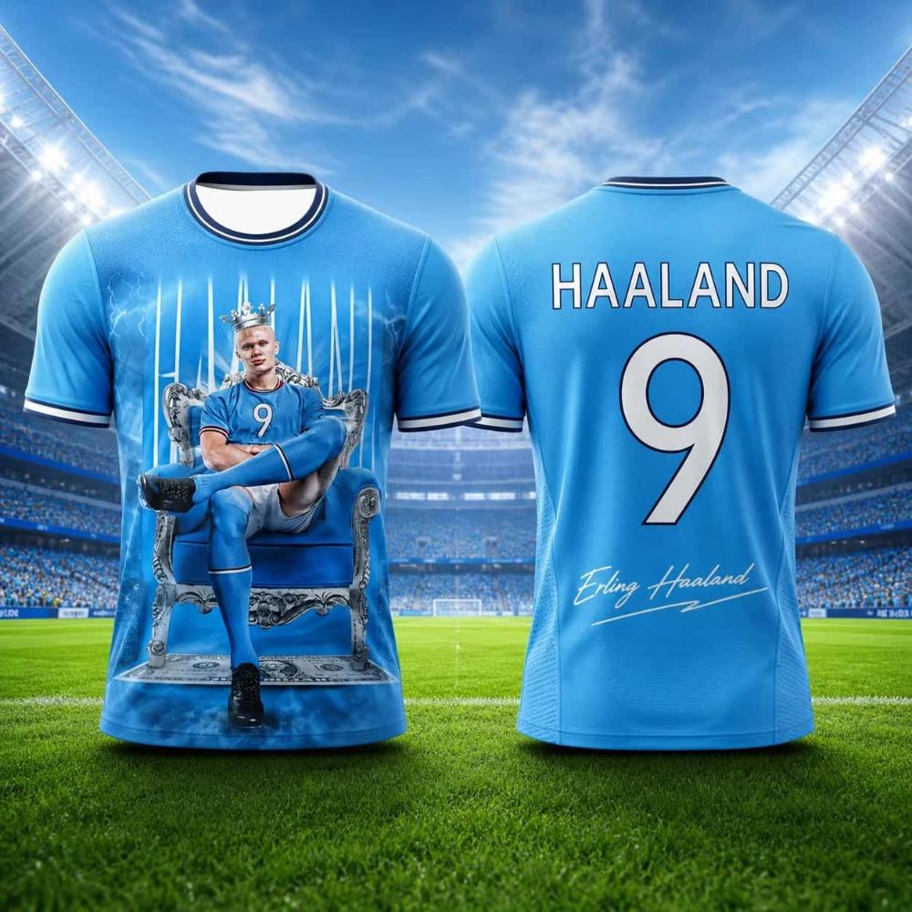 ETST35 2026 Zomer Nieuw Noorwegen # 9 Haaland # Ademend Sneldrogend Buiten Sport en Vrije Tijd Volwassene/Kinderen Korte Mouw T-shirt 6XL
