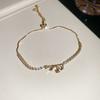 Zircon Love Bow Round Arrow Flower Pendant Bracelet Fashion Versatile Bracelet Light Luxury High-end Jewelry
