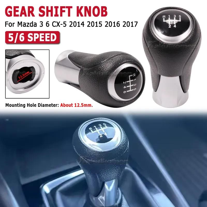 Manual 5 6 Speed Transmission Car Gear Shift Knob Lever Shifter Pen For Mazda 3 6 CX-5 2014 2015 2016 2017