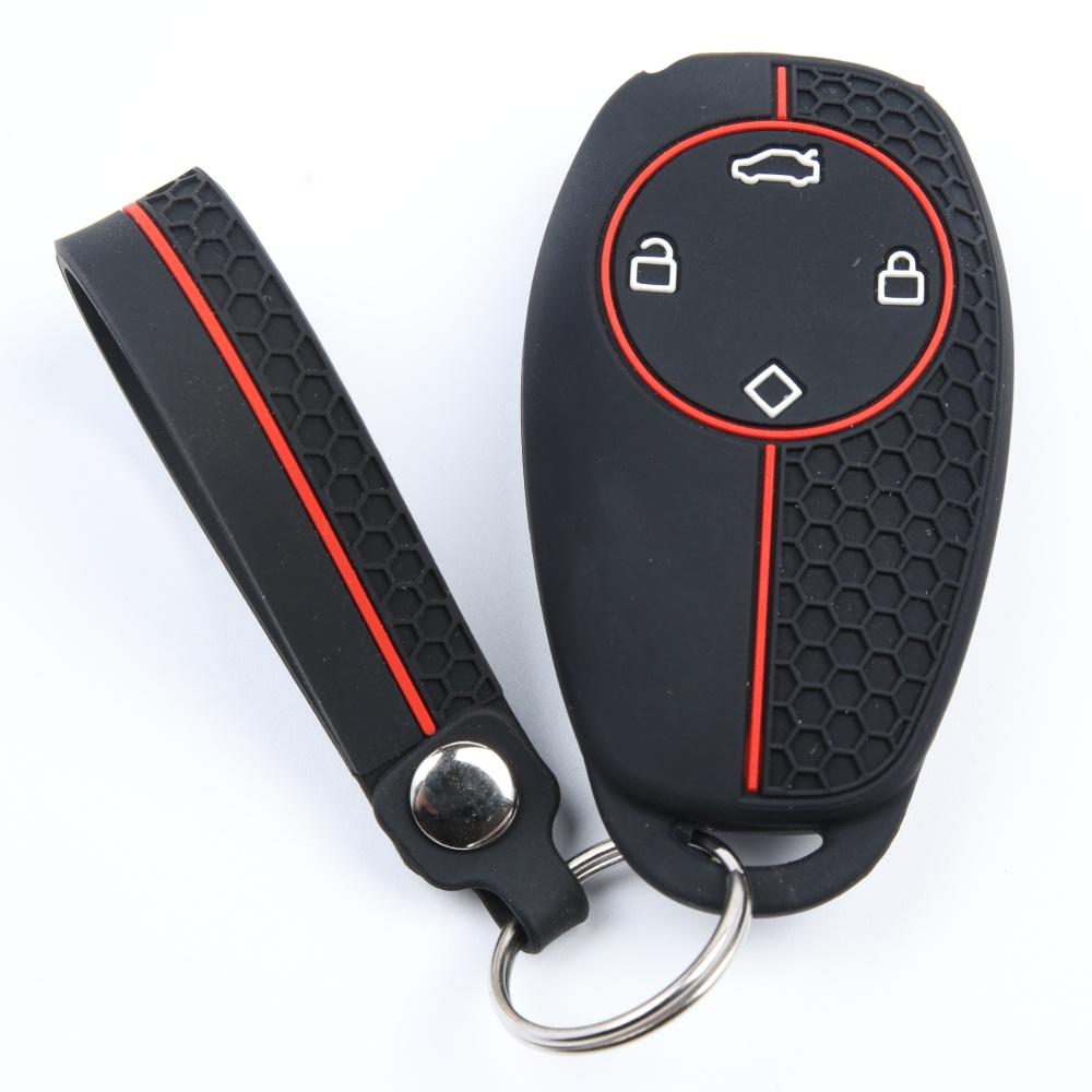 Key Fob Cover for Leapmotor T03 S01 C11 C01 with Keychain Silicone Full Coverage Protective Case Anti-Scratch Guard Shockproof Protection