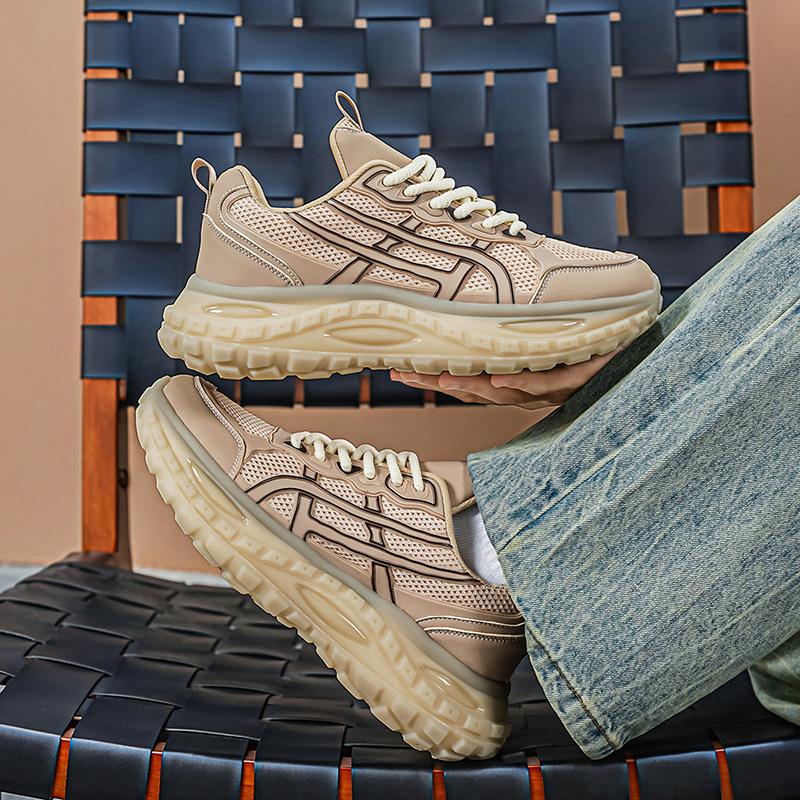 Men's Casual Sports Shoes Comfortable Breathable Non-slip Elastic Cushioning Wear-resistant Suitable for Outdoor Running