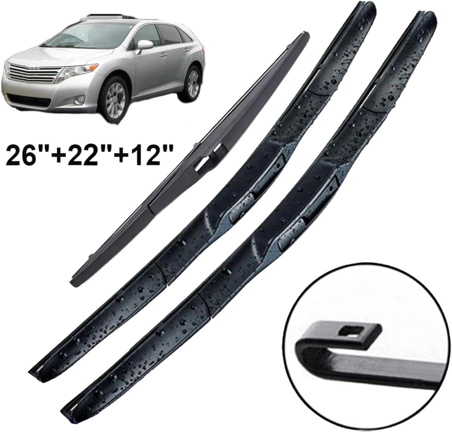 Suitable for Toyota Venza AV10 2009-2019 26 +22 +12 wiper blades чёрный