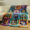 Jungle Safari Animal Patchwork Blanket bedroom Blanket for Livingroom Couch lunch break Soft throw for Friend's festival Gift