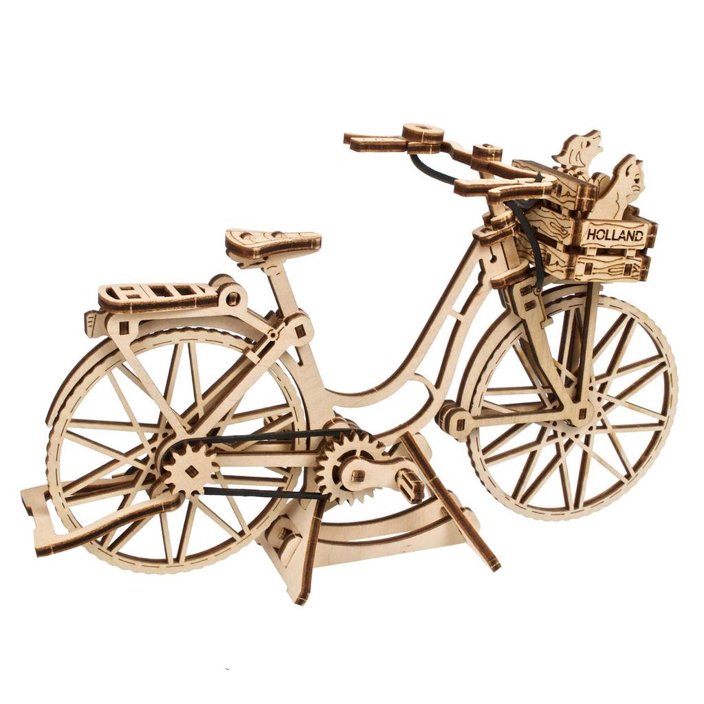 UGEARS Dutch Bicycle 3D Puzzle for Adults - Model Building Kit Wooden Puzzle Hobby for Men - 3D Puzzles for Adults - Wooden Model Kit