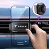 Car Phone Holder Electric Induction Phone Stand Adjustable Auto Clamping Double Base for Tesla Model 3 Y X S Accessories
