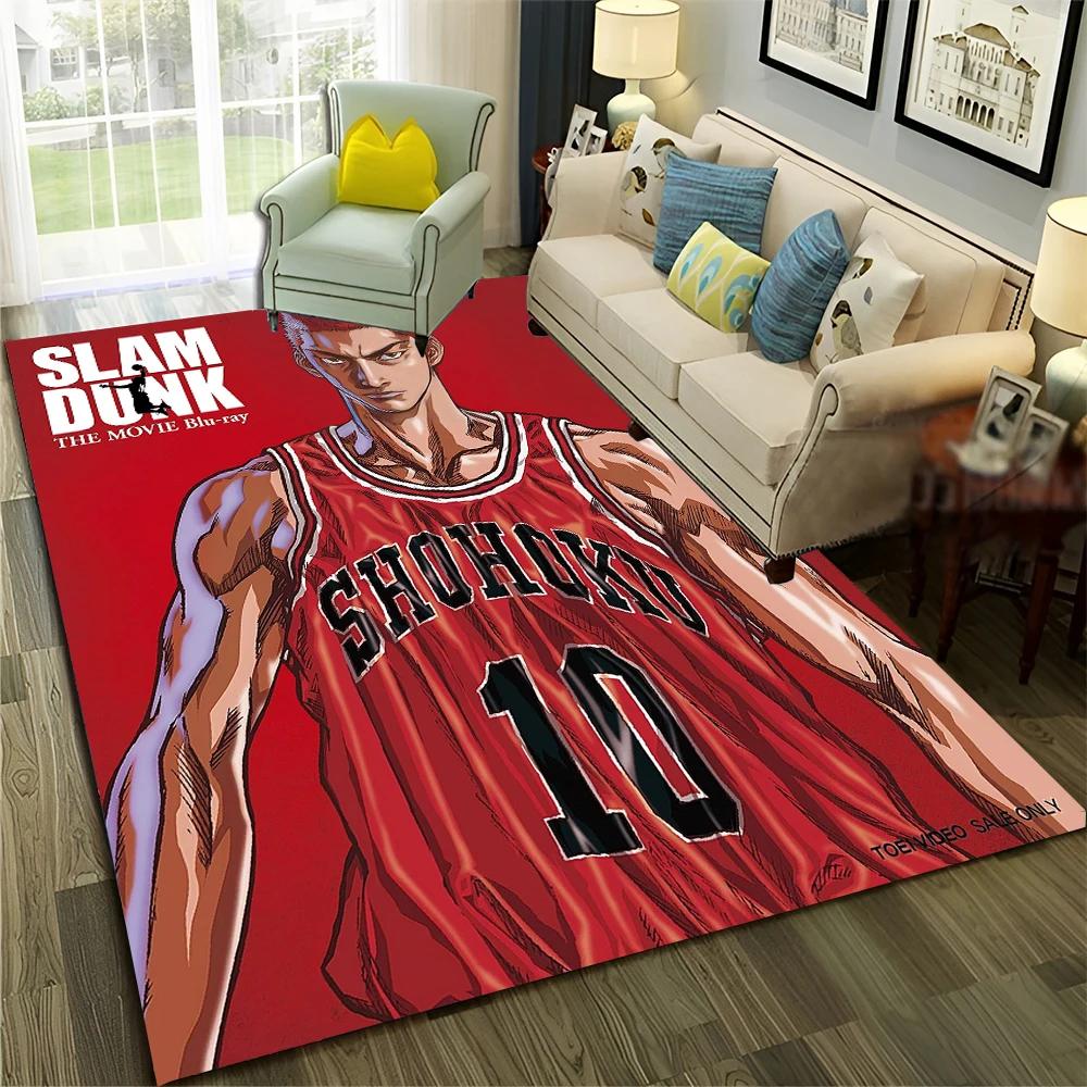 3D Basketball Anime Slam Dunk Cartoon Carpet Rug for Home Living Room Bedroom Sofa Doormat Decor,kid Area Rug Non-slip Floor Mat