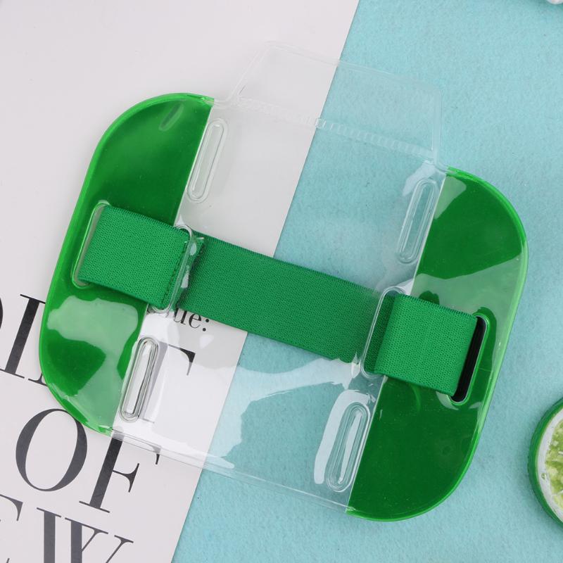 Elastic Arm Band ID Badge Holder Photo Armband Credit Card Case