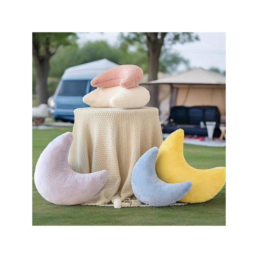 1 Month Shaped Pillow, Suitable For Indoor Decoration, Chairs, And Office Chairs