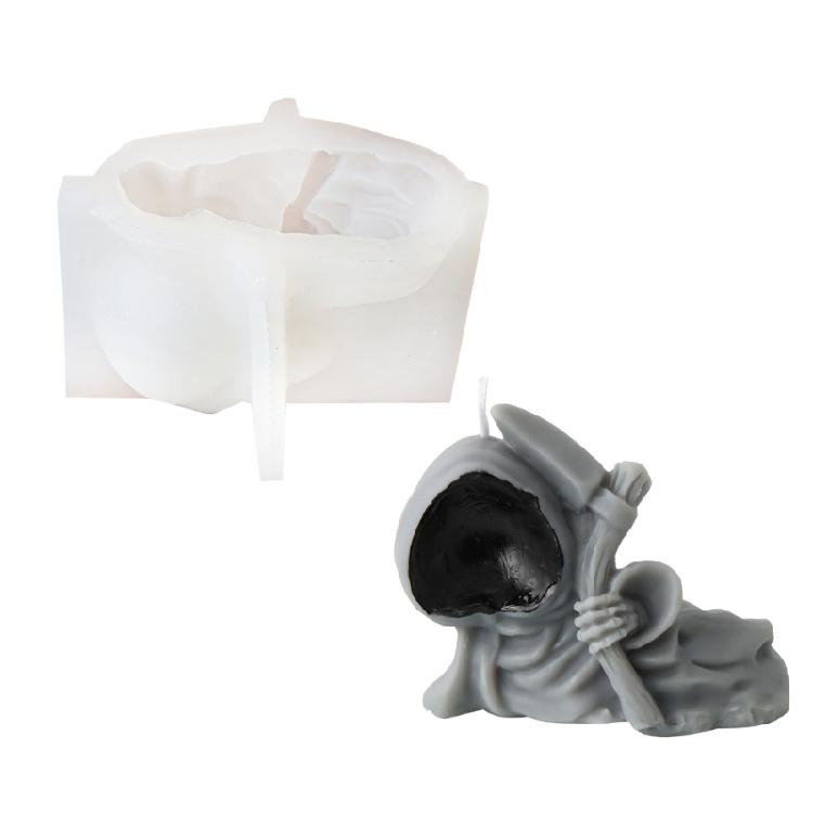 Candle Moulds Hand-Making Soap Molds Death Shape Clay Mould Silicone Crafting Moulds Suitable for Hand-Making Project