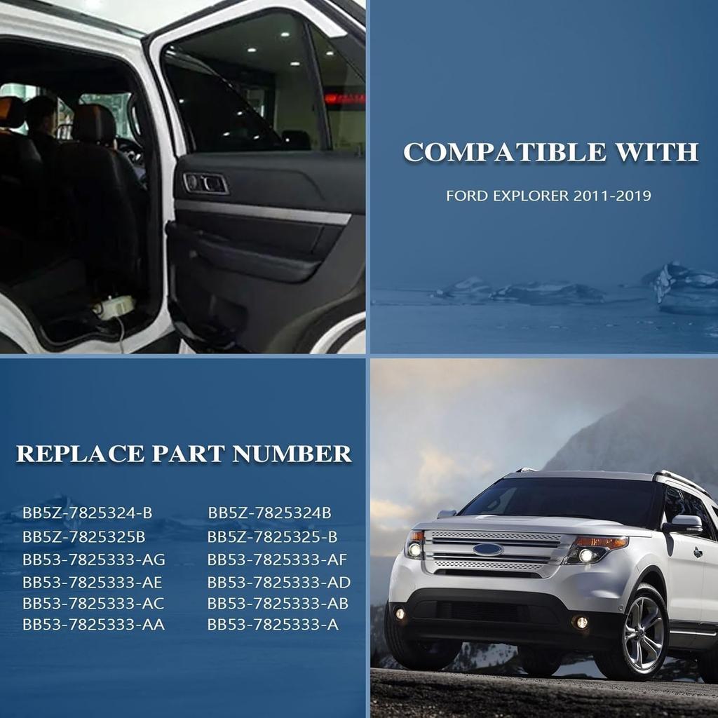 NLQR Pair LH& RH Rear Door Front Weatherstrip Seal Compatible with Ford Explorer 2011-2019 Replace BB5Z7825324B BB5Z7825325B Left Driver and Right