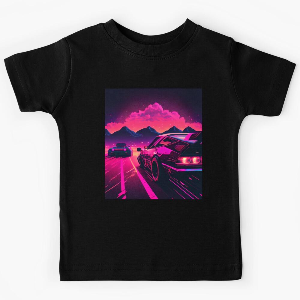 Retrowave Racing Beyond City Limits Kids T-Shirt 110