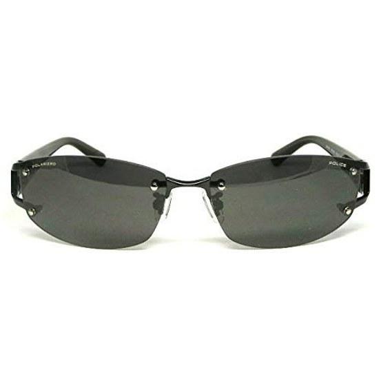 Domestic Genuine Product. Police Polarized Sunglasses Men SPLC60J 530P 59 Case UV Cut Rimless Two-point Japan Model 2021 Oval Titanium Combination