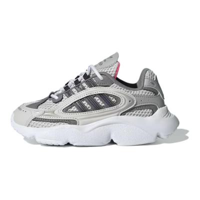 Originals Ozmillen Slip Resistant Abrasion Resistant Low Top Kids Lifestyle Shoes Gray White Kids' Sneakers IH2238