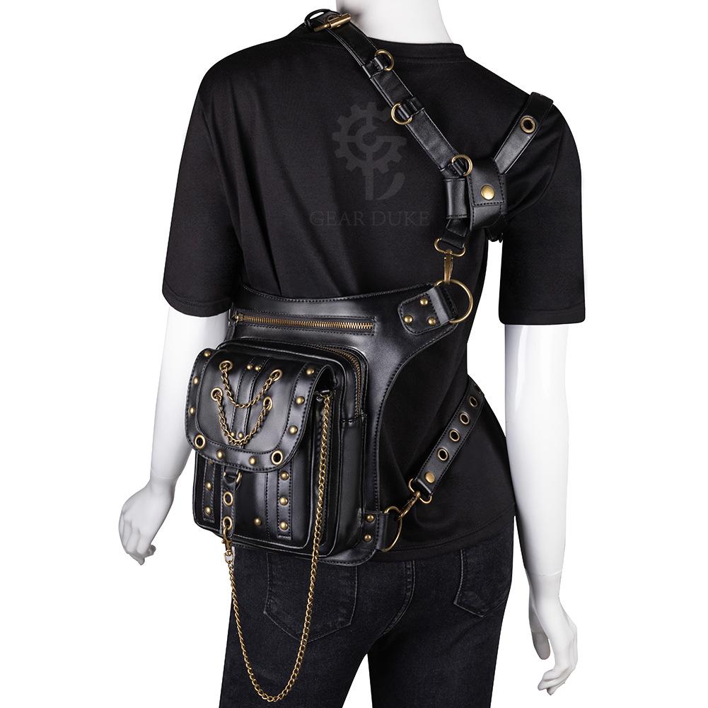 Woman Bag Steampunk Retro Bag Single Shoulder Messenger Bag Outdoor Phone Chain Waist Bag Male Fanny Pack Leg Bag