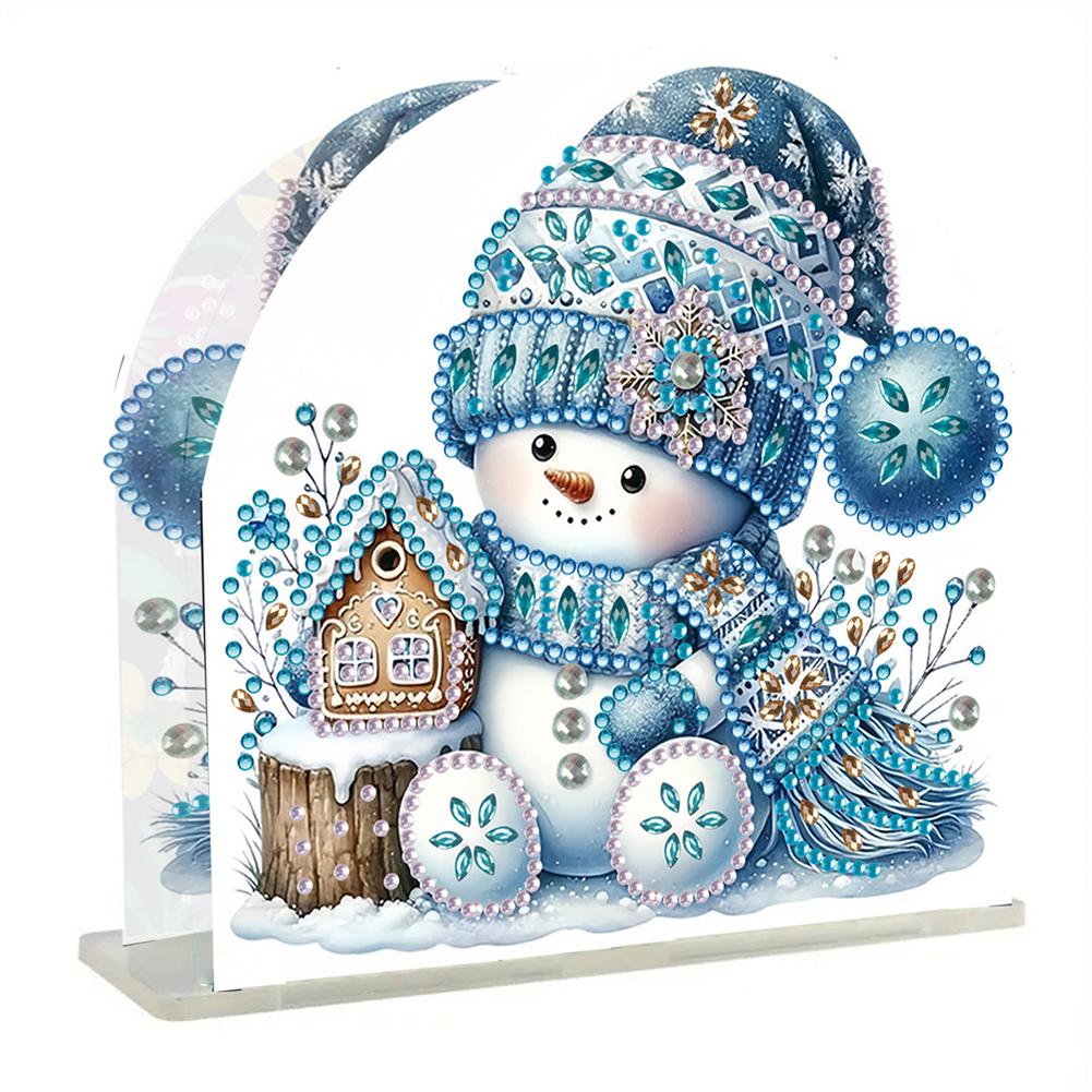 Christmas Acrylic Napkin Holder Diamond Painting Kit DIY 5D Diamond Art Painting Towel Holder Kit Christmas Decorations