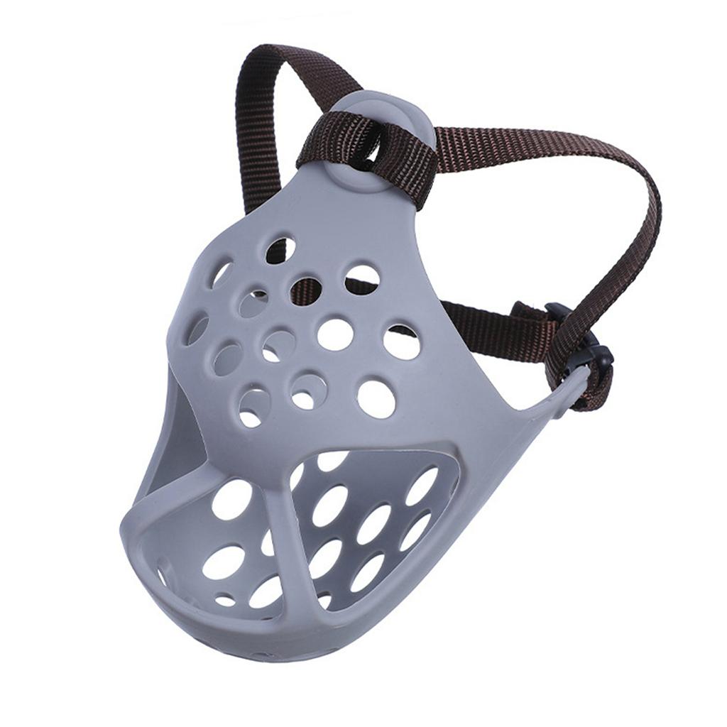 Dog Muzzle for Short Snout Dogs Breathable Holes Prevent Biting Chewing