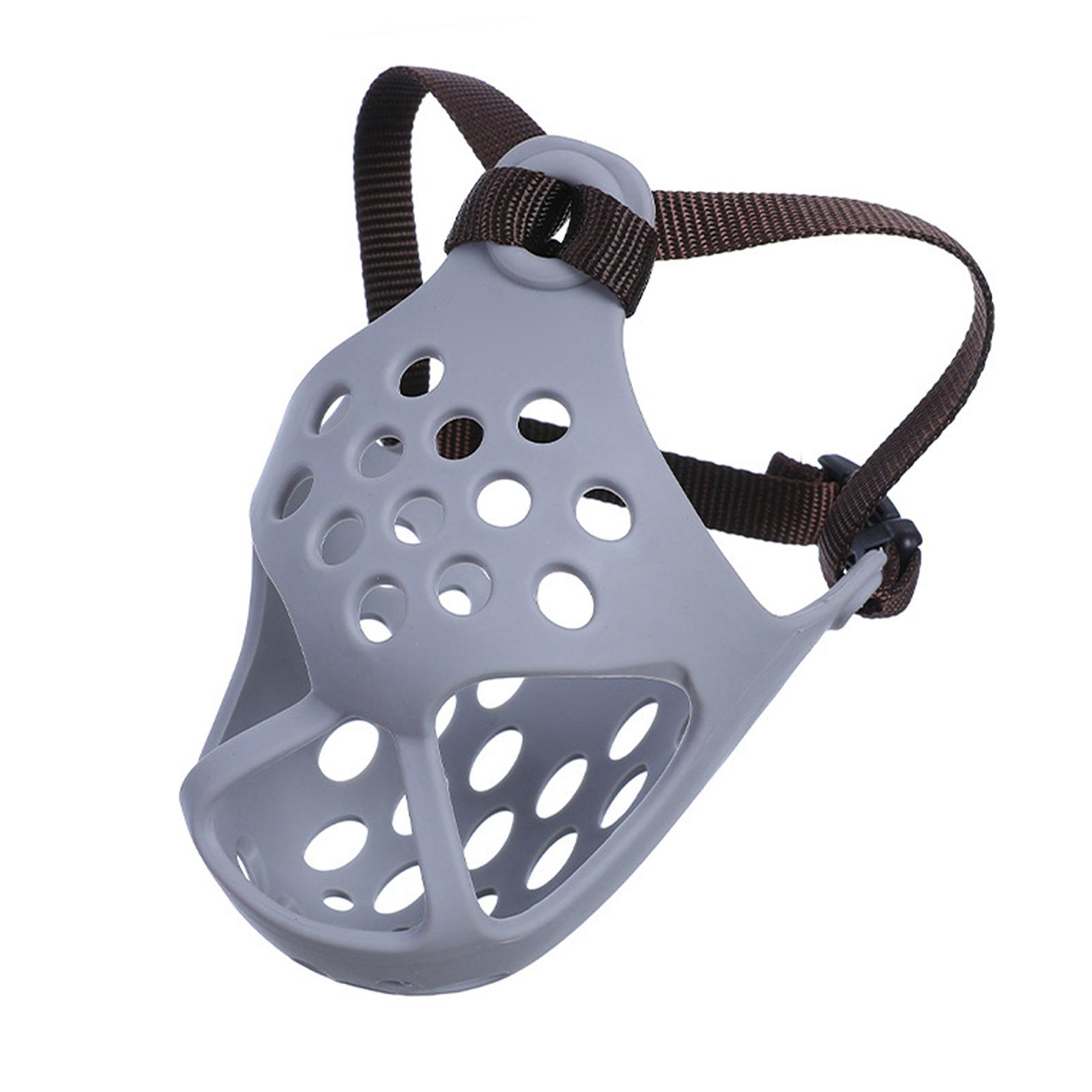 

Намордник для собак с короткой мордой, дышащие отверстия, предотвращающие укусы и жевание Medium серый