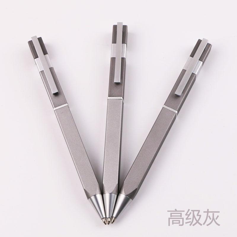Direct Supply Aluminum Rod Oxidation Rotating Square Ballpoint Pen Exquisite Light Luxury Signature Pen Enterprise Welfare Advertising Gifts
