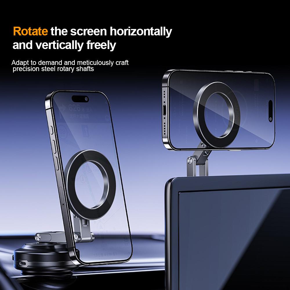 Universal Magnetic Car Phone Holder Suction Cup Vacuum Phone Holder 360° Rotatable and Foldable Phone Holder Suitable for Smartphones