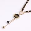 Zinc Zinc Alloy Love Heart Fritillary Necklace Black Ins Clavicle Chain Beauty Flannel Wrapped Choker  Party