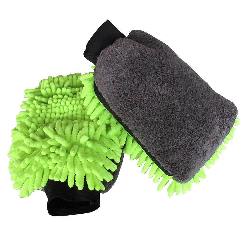 Car Wash Glove Coral Mitt Soft Anti-scratch for Car Wash Multifunction Thick Cleaning Glove Car Wax Detailing Brush Colorful