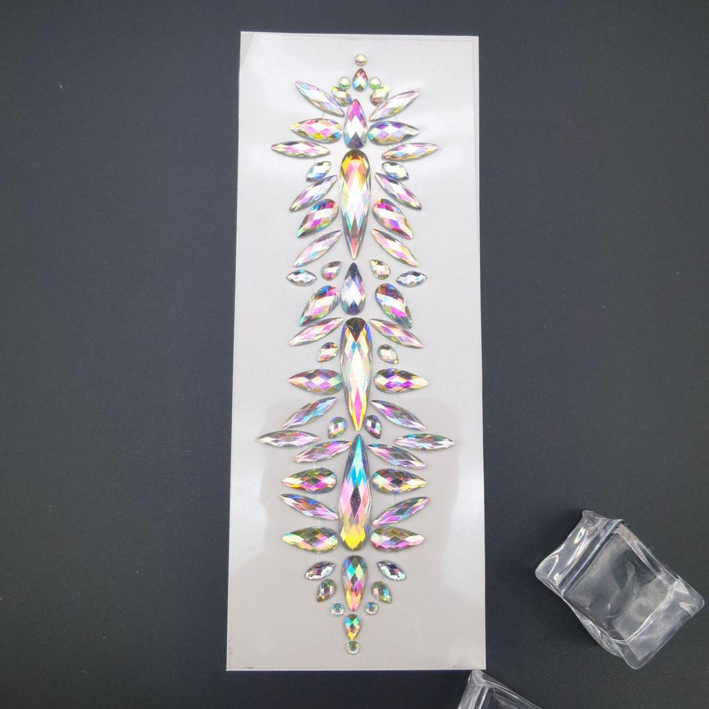 Rhinestone Masquerade Face Stickers for EDM & Carnival