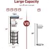 Toilet Paper Holder Stand Tissue Paper Roll Dispenser with Shelf for Bathroom Storage Holds Reserve Mega RollsBronze