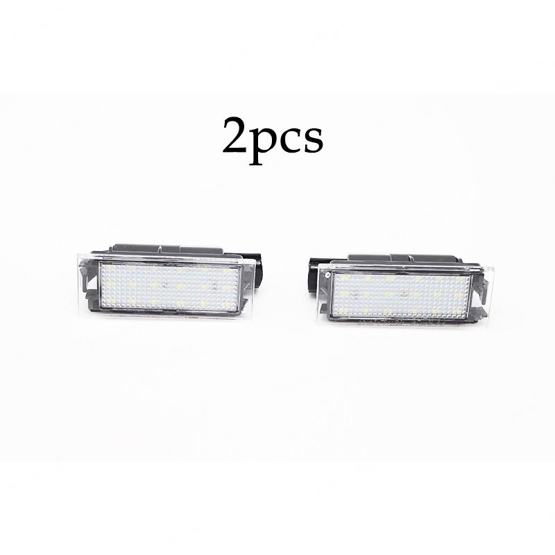 LED No Error Canbus Car Number License Tail Plate Light Bulbs Lamp For Renault Clio 3 4 Twingo 2  Laguna 2 3 Vel Satis 2pcs white color
