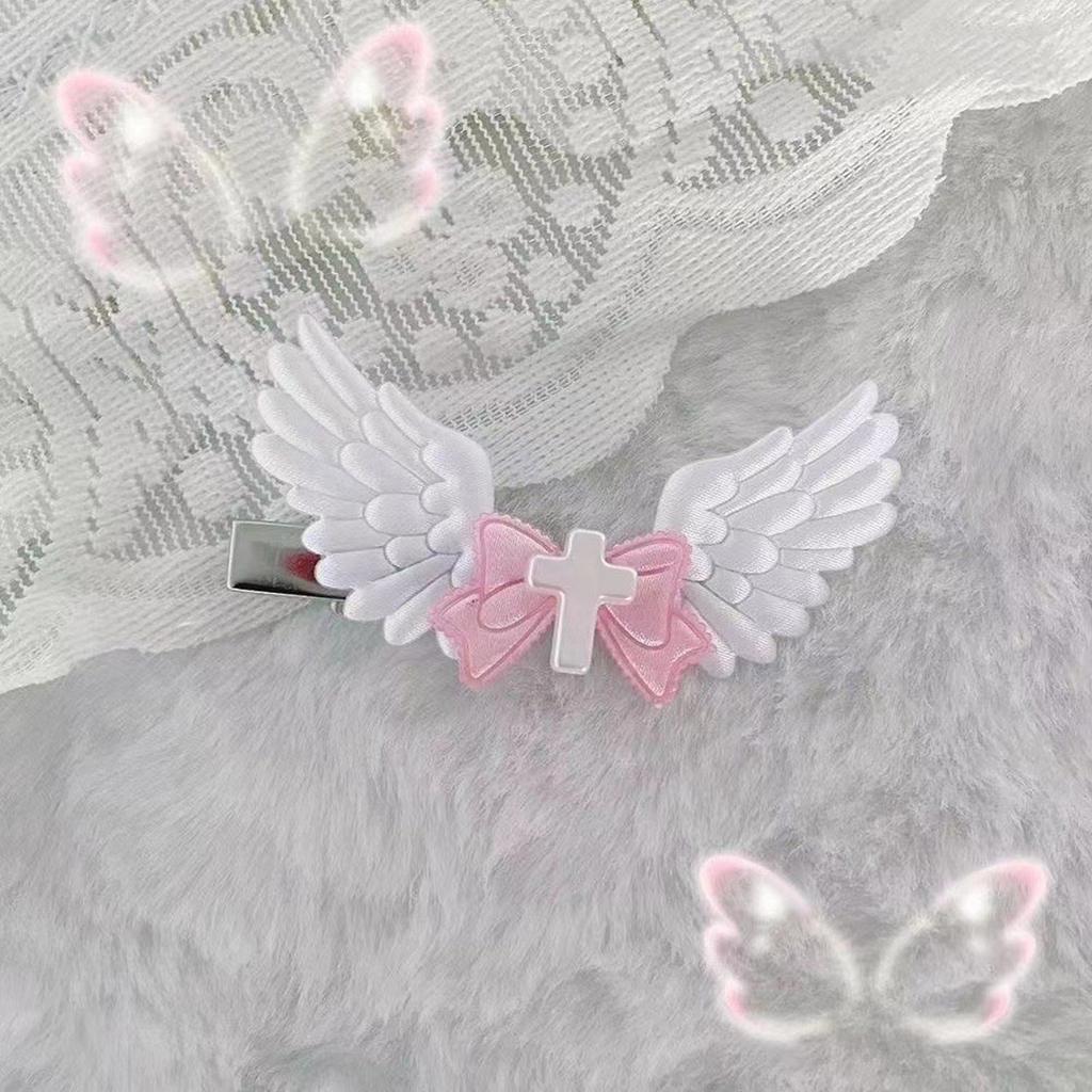 Lovely Hairpin Bowknot/Heart Cross and Wing Hair Clip Fashionable Hair Barrette for Girls and Ladies Colorful Accessory