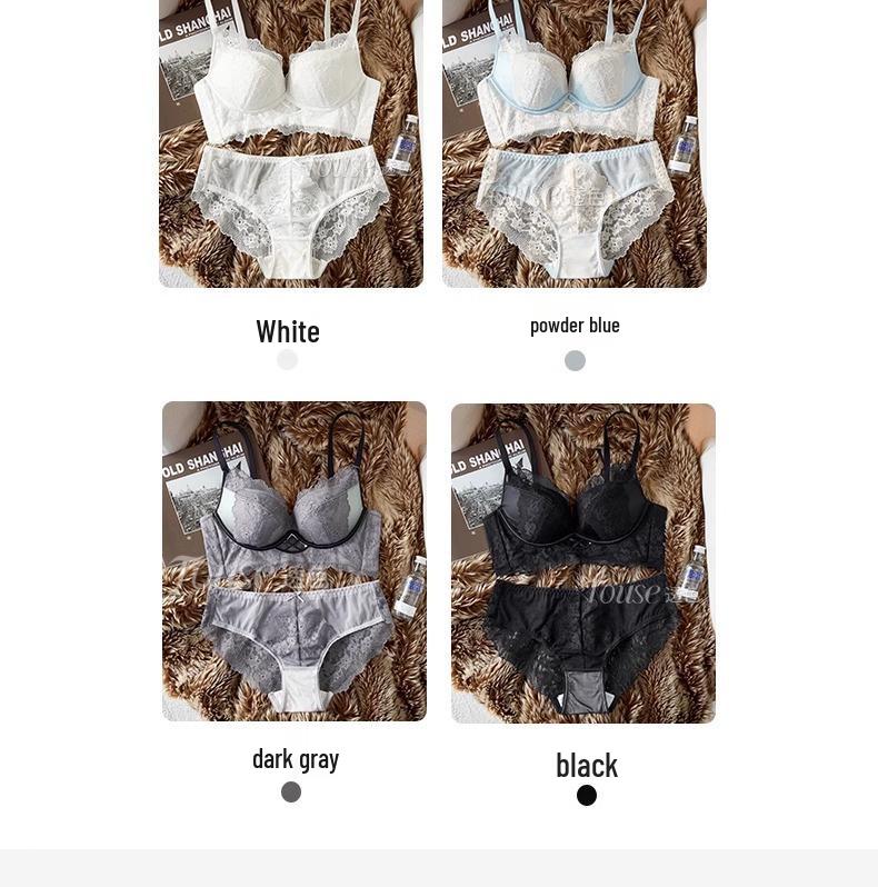 Sexy Lace Push Up Bra Set: Enhances Small Bust with Lift & Support, Anti-Sagging Design