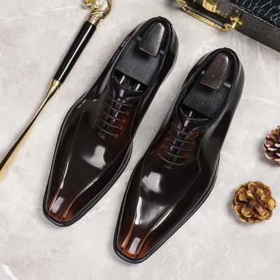 Leather Shoes Men's Business British Oxford Shoes First Layer Cowhide Dress Shoes
