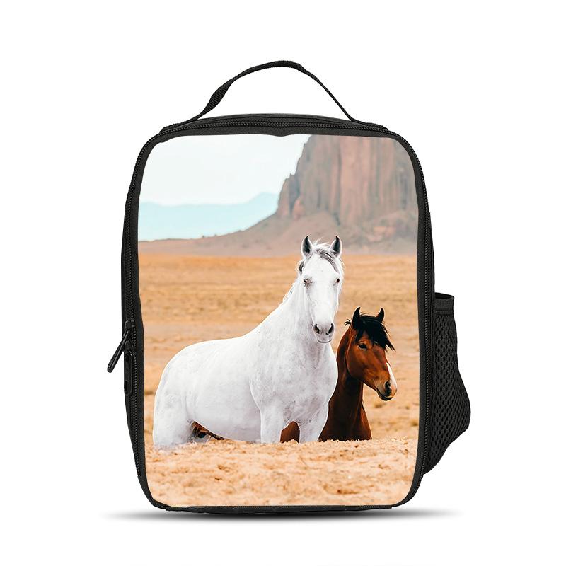 Horse Ice Pack Animal Horse 3D Printing Large Capacity New Casual Design for Primary and Secondary School Students