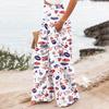Women's Fashion Loose Casual Independence Day Print High Waist Wide Leg Pants Casual Pants