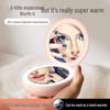 Portable USB-Charging LED Makeup Mirror: Double-Sided Folding Hand Warmer with Light & Magnification