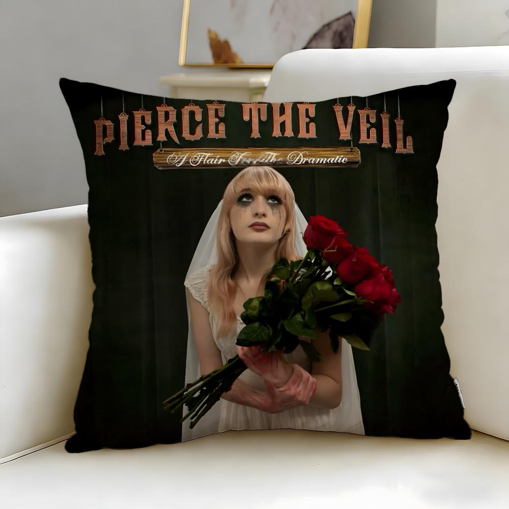 Klasický potah na polštář Pierce The Veil Měkký a snadno pratelný povlak na polštář – Všestranný pro pohovku, postel, cestování a kancelář