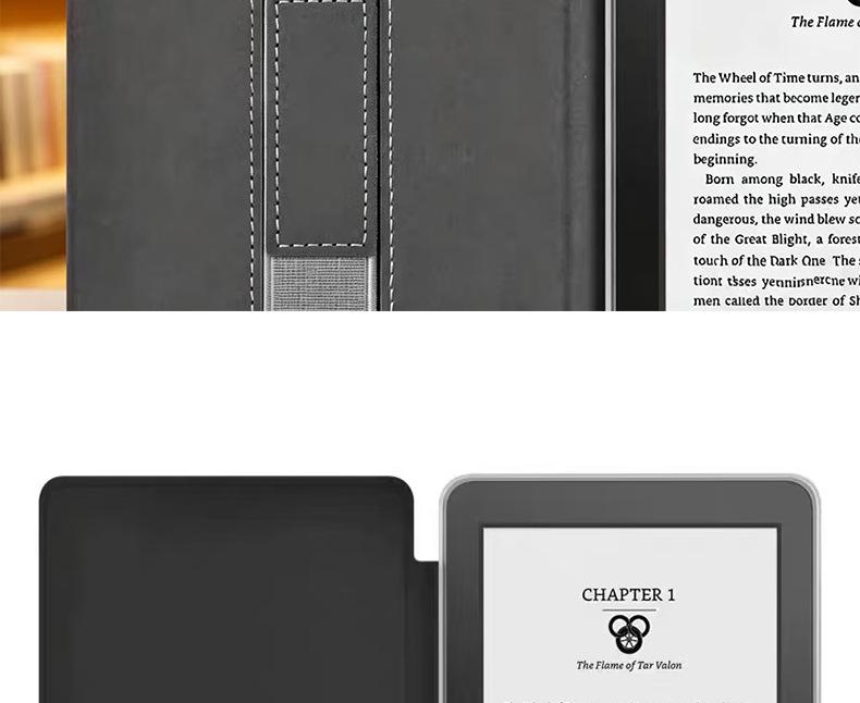 Étui Magnétique Kindle Paperwhite Kobo avec Couverture de Veille Amovible (Acrylique/Silicone, KPW1-6).