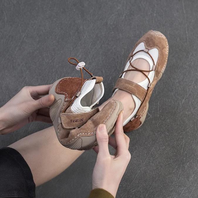 Johnature Breathable Mesh Sports Style Sandals Casual Versatile Soft Soled Women's Flat Shoes