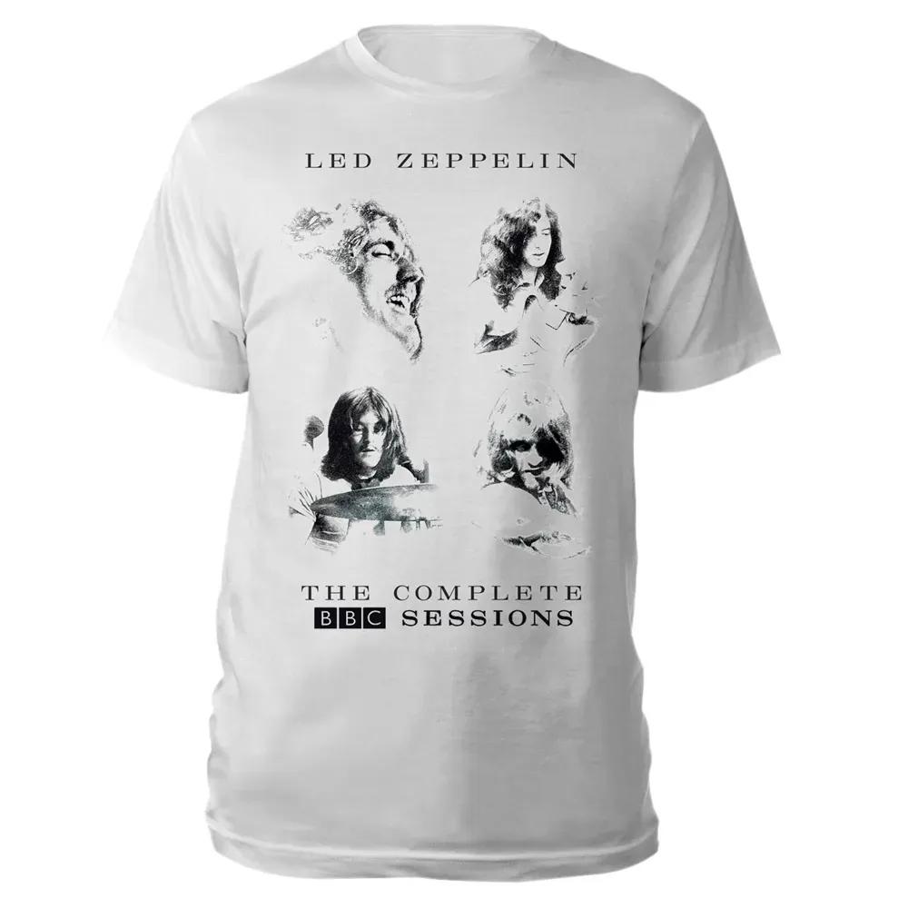 Rock Band Led Zeppelin Tshirt Unisex and Women Summer Gothic Y2K Clothing Fashion Casual Round Neck Short Sleeved Top Streetwear