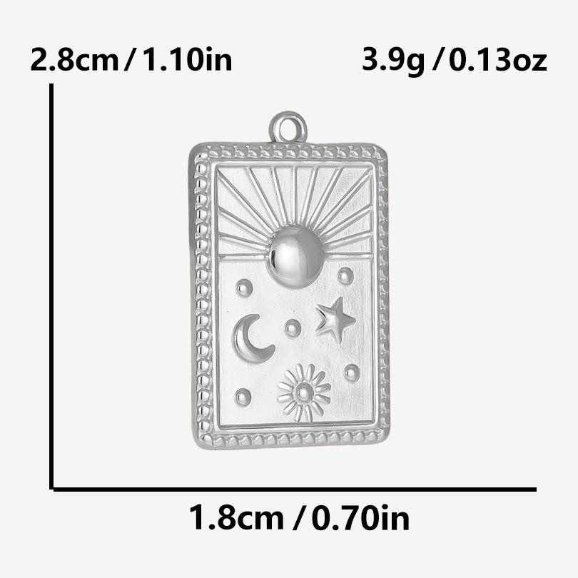 5pcs/Lot High Quality Steel Color Pentagram Star Sun Stainless Steel Pendant For Jewelry Making Supplies Handmade Bracelet Charm