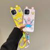 KEYSION Cute Ear Cartoon Case for iPhone 11 with Lanyard Soft Silicone+PC Shockproof Phone Back Cover for iPhone 11