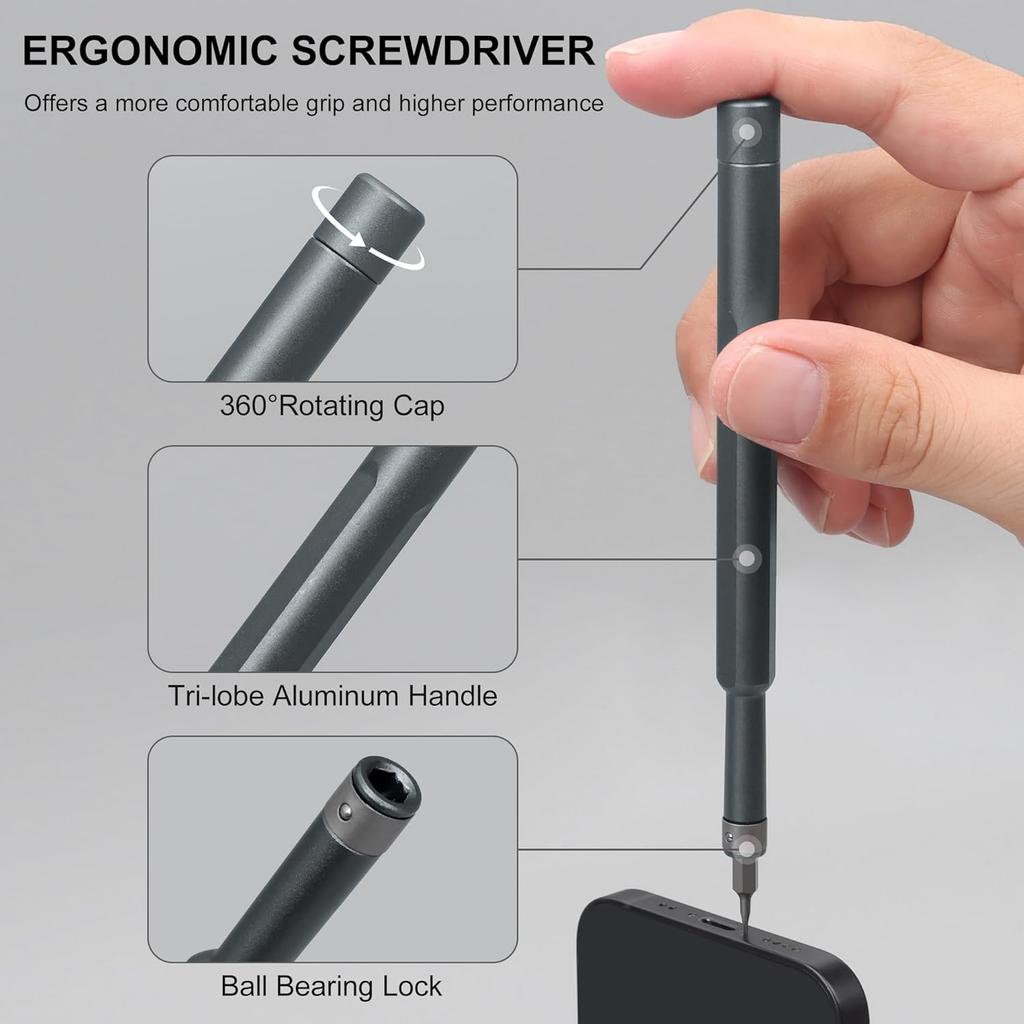 Precision Screwdriver Set 49 in 1 SHARDEN Small Screwdriver Set Magnetic Repair Tool Kit for Laptop, iPhone, Cell Phone, PC, MacBook, Tablet,