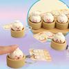 [HS]#1/2Pcs Decompression Bun Clicker Keychain Mini Steamed Bun Stress Relief Toy Pendant Backpack Hanging Decoration