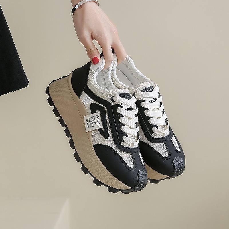 Hollow Daddy Shoes Women's Summer New Breathable Lightweight Student Casual Sneakers -