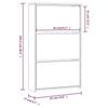 VidaXL Armoire à chaussures avec miroir 3 niveaux Noir 63x17x102,5 cm 342635