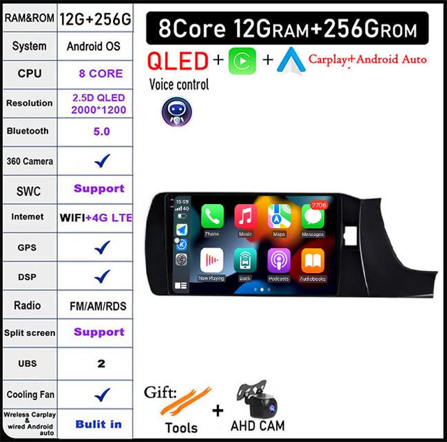 QLED/Screen Android 14 For Honda Amaze 2018 2019 Car Video Multimedia Player Autoradio GPS Navigation Radio Stereo Auto